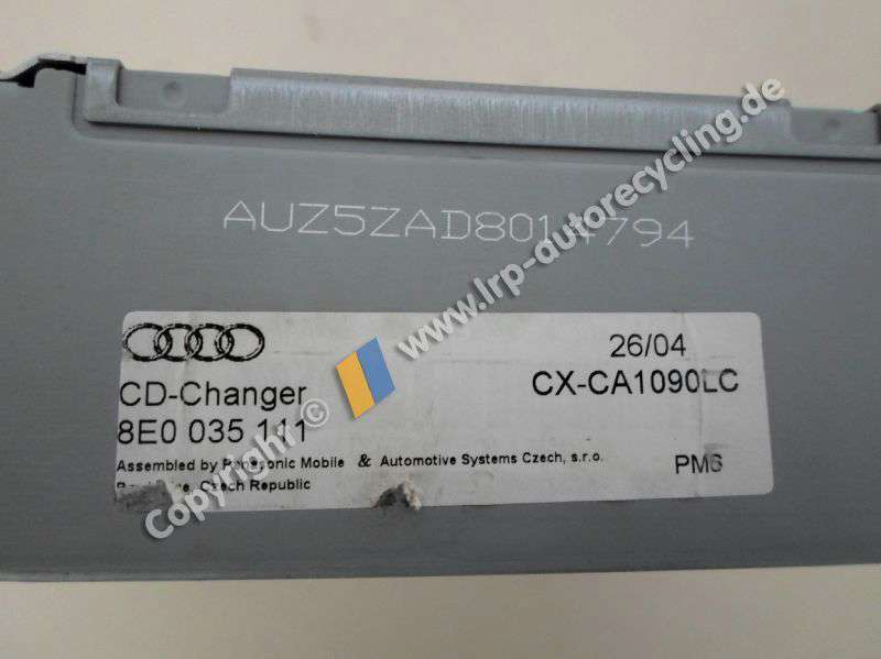 Audi A3 8P original CD Wechsler 8E0035111 CXCA1090LC PANASONIC BJ2003